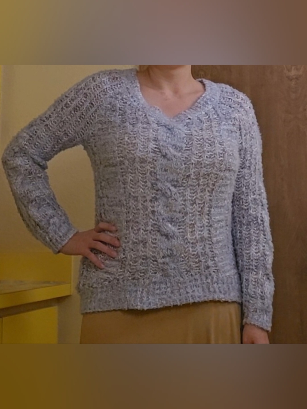 Almost Famous Lavender Crewneck Sweater